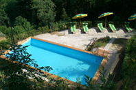 Der chlorfreie Pool ist knapp 4 m x 8 m gro.